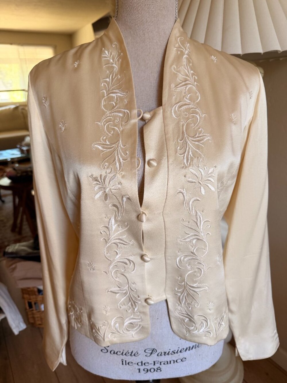 Vintage Talbots Silk Blouse/Blazer Quiet Luxury Elegant Minimal Classic